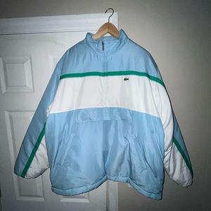 Supreme LACOSTE Puffy Half Zip Pullover (Light Blue)